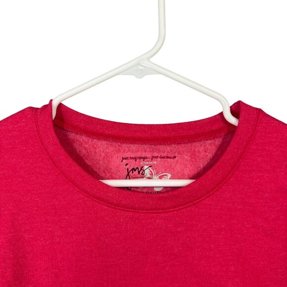 JMS Just My Size By Hanes Women's Size 4X EcoSmart Pink Sweatshirt NWT - Picture 2 of 9